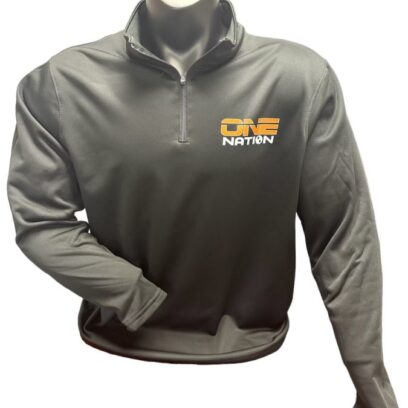 Charcoal Umpire Long Sleeve Quarter-Zip (One Nation)