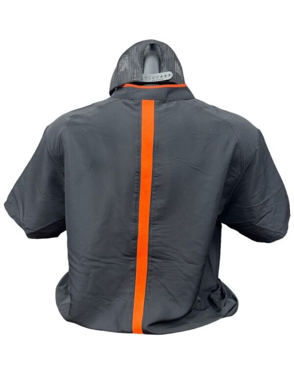Charcoal/Orange Umpire Short Sleeve Quarter-Zip (One Nation) - Image 3