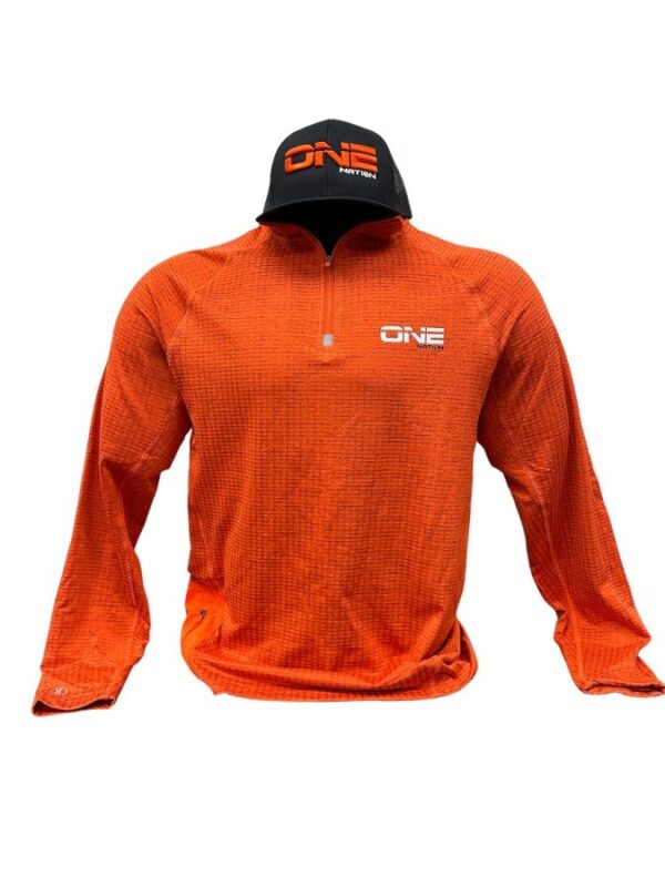 Orange Umpire Long Sleeve Quarter-Zip (One Nation)